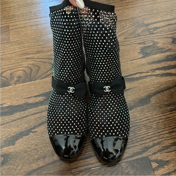 Chanel Rhinestone Ankle Boots - Picture 6 of 9